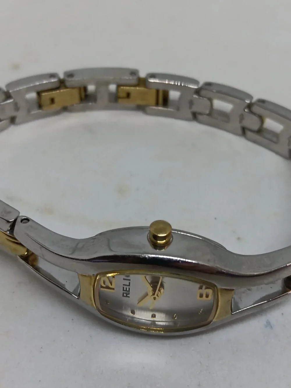 Relic by Fossil ZR33580 Women's 17 mm Two Tone S/Steel Tonneau Case Quartz Watch